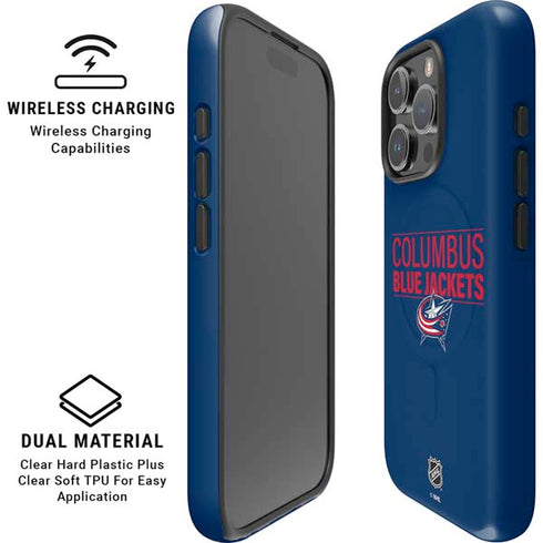 NHL Columbus Blue Jackets Lineup iPhone 16 Pro Magsafe Impact Case